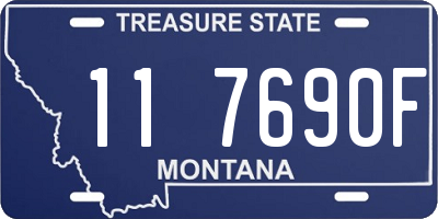 MT license plate 117690F