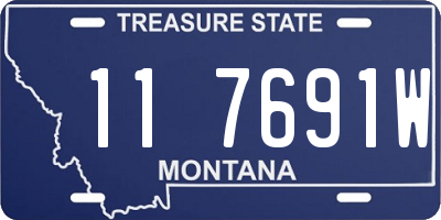 MT license plate 117691W