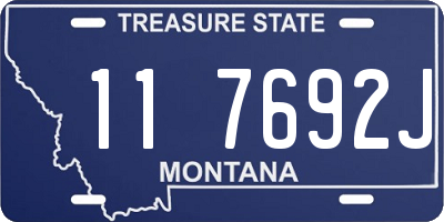 MT license plate 117692J