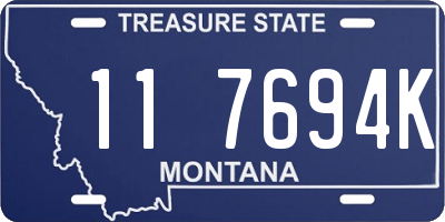 MT license plate 117694K
