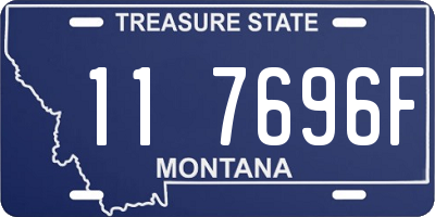 MT license plate 117696F