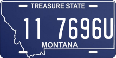 MT license plate 117696U