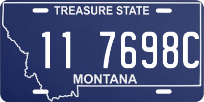 MT license plate 117698C