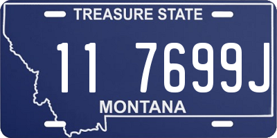 MT license plate 117699J