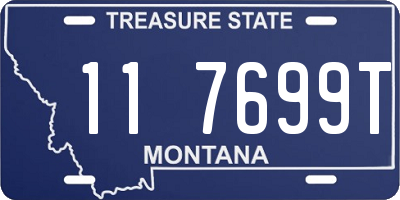 MT license plate 117699T