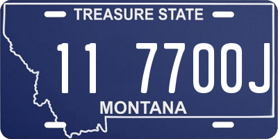 MT license plate 117700J