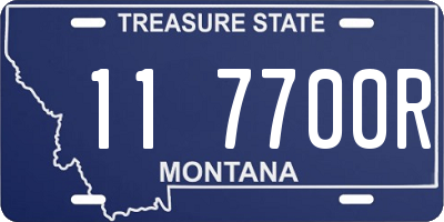 MT license plate 117700R