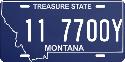 MT license plate 117700Y