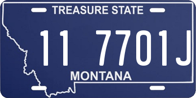 MT license plate 117701J