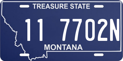 MT license plate 117702N