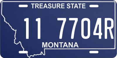 MT license plate 117704R