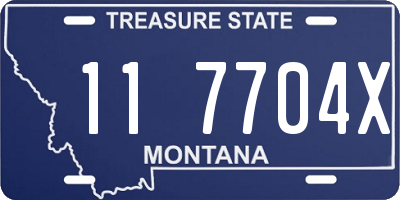 MT license plate 117704X