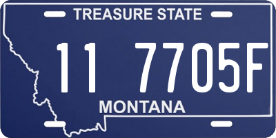 MT license plate 117705F