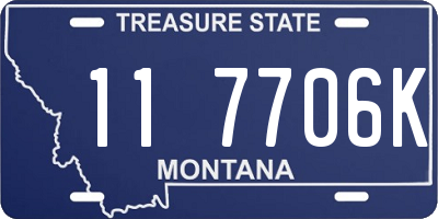 MT license plate 117706K