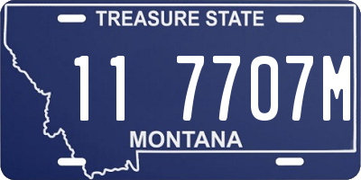 MT license plate 117707M