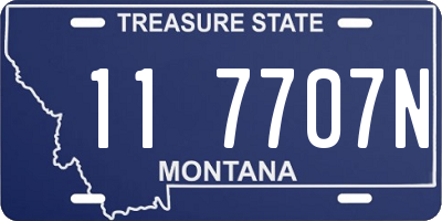 MT license plate 117707N