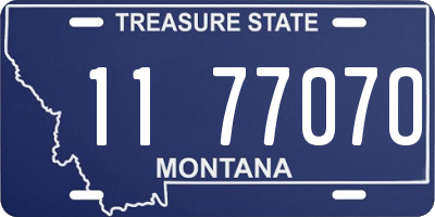 MT license plate 117707O