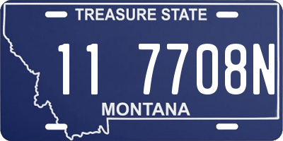 MT license plate 117708N
