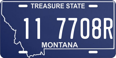 MT license plate 117708R