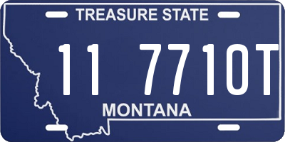 MT license plate 117710T