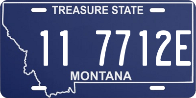 MT license plate 117712E