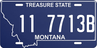 MT license plate 117713B