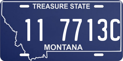 MT license plate 117713C