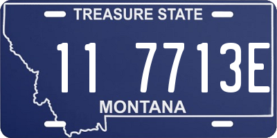 MT license plate 117713E