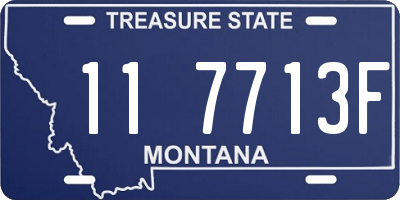 MT license plate 117713F