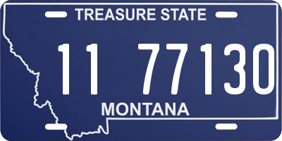 MT license plate 117713O