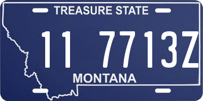 MT license plate 117713Z