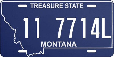 MT license plate 117714L