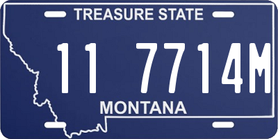 MT license plate 117714M