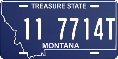 MT license plate 117714T