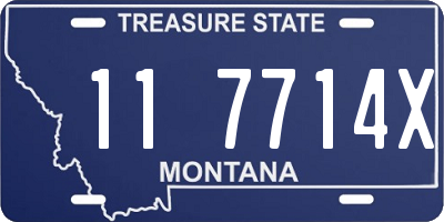 MT license plate 117714X