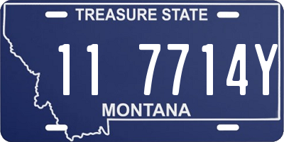 MT license plate 117714Y
