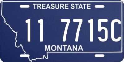 MT license plate 117715C