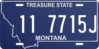 MT license plate 117715J