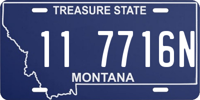 MT license plate 117716N