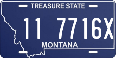 MT license plate 117716X