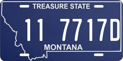 MT license plate 117717D