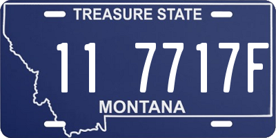 MT license plate 117717F