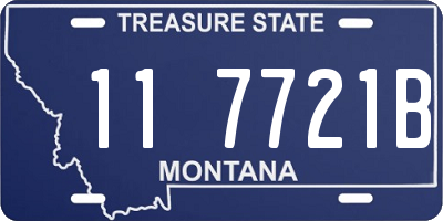 MT license plate 117721B
