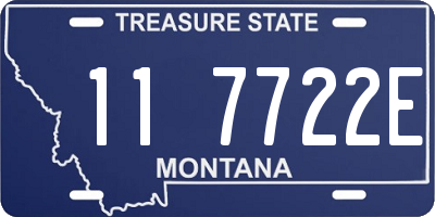 MT license plate 117722E