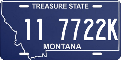 MT license plate 117722K