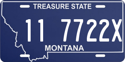 MT license plate 117722X