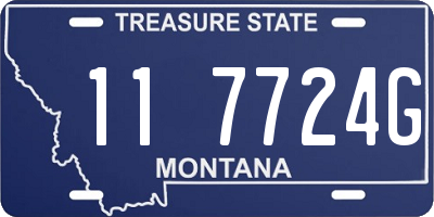 MT license plate 117724G