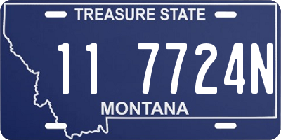 MT license plate 117724N