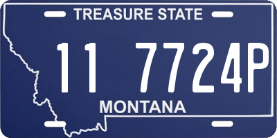 MT license plate 117724P