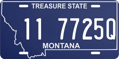 MT license plate 117725Q